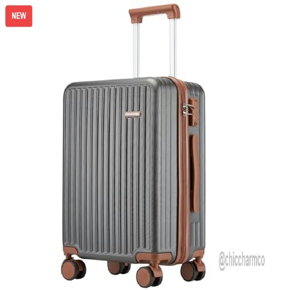 Hardside Carry-On Luggage with Spinner Wheels & TSA Lock - Picture 2 of 7